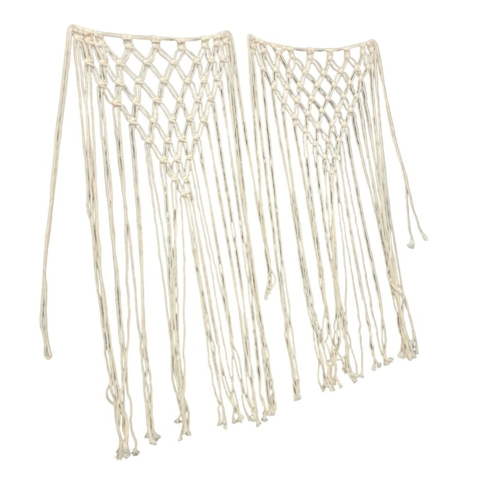 Macrame Chair Back Ties Set Boho Window Decor